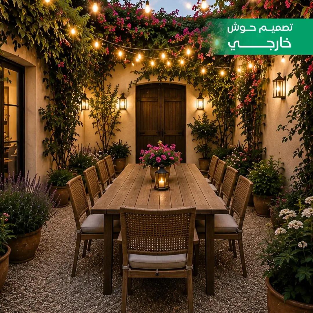 تصميم حوش خارجي صغير